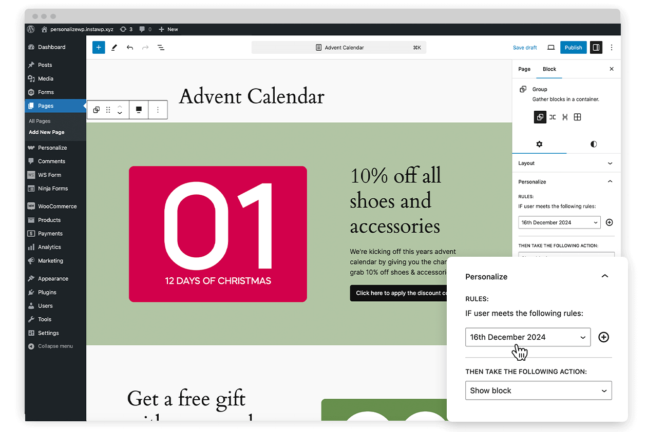 How to Create a Seasonal Advent Calendar for Your WordPress Website ...